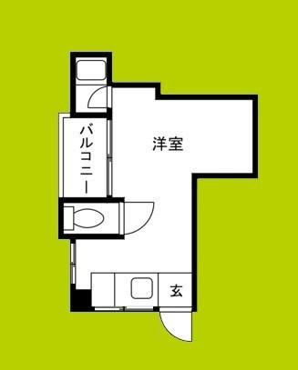 井下花園マンション(ワンルーム/5階)の間取り写真
