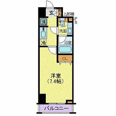 サンスタレ浅草(1K/15階)の間取り写真