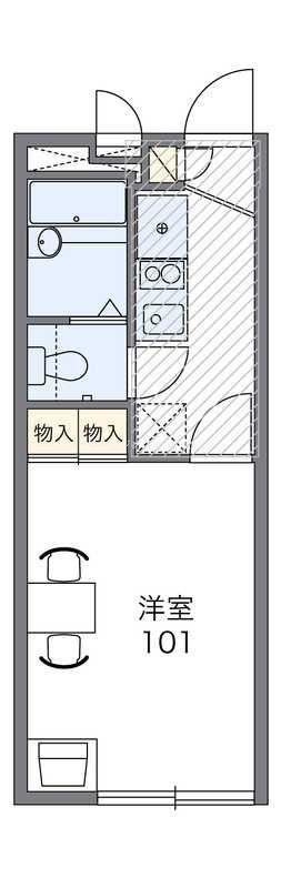 レオパレスヴィラ壱号館(1K/1階)の間取り写真