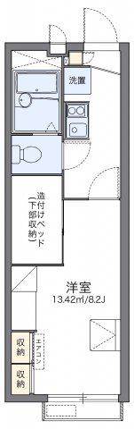レオパレス砂漠のバラ(1K/2階)の間取り写真