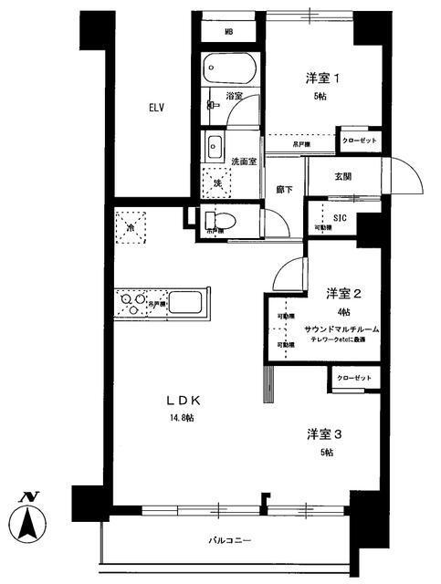 高田馬場シティハイツ(3LDK/10階)の間取り写真