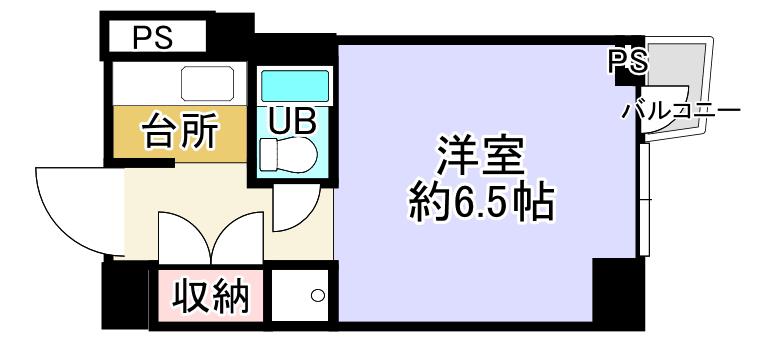 チサンマンション丸の内(1K/10階)の間取り写真