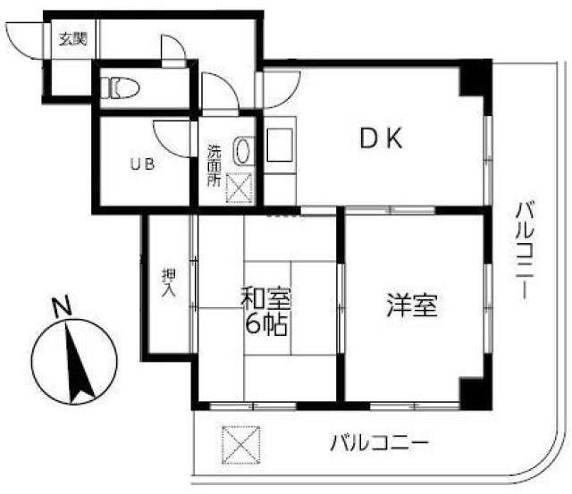 第3小池ビル(2DK/5階)の間取り写真