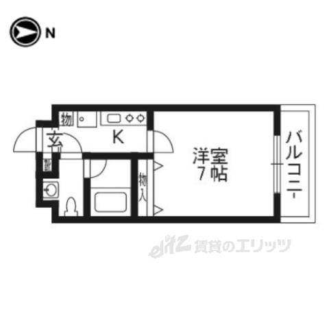 サイト祇園八坂(1K/5階)の間取り写真