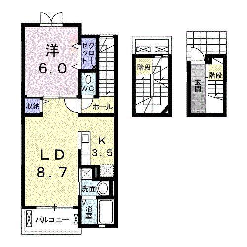 フォーブル ナカモリ(1LDK/3階)の間取り写真