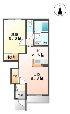 嬉しいペット飼育可物件(1LDK/1階)の間取り写真