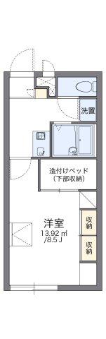 レオパレスエクレール(1K/2階)の間取り写真
