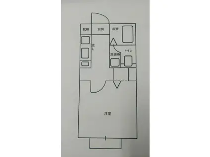 ディアスサトー(1K/1階)の間取り写真