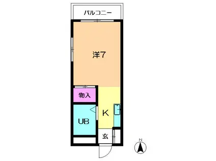 MAISON HORIYAMA(1K/3階)の間取り写真