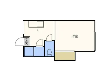 コーポすみれ(1K/1階)の間取り写真