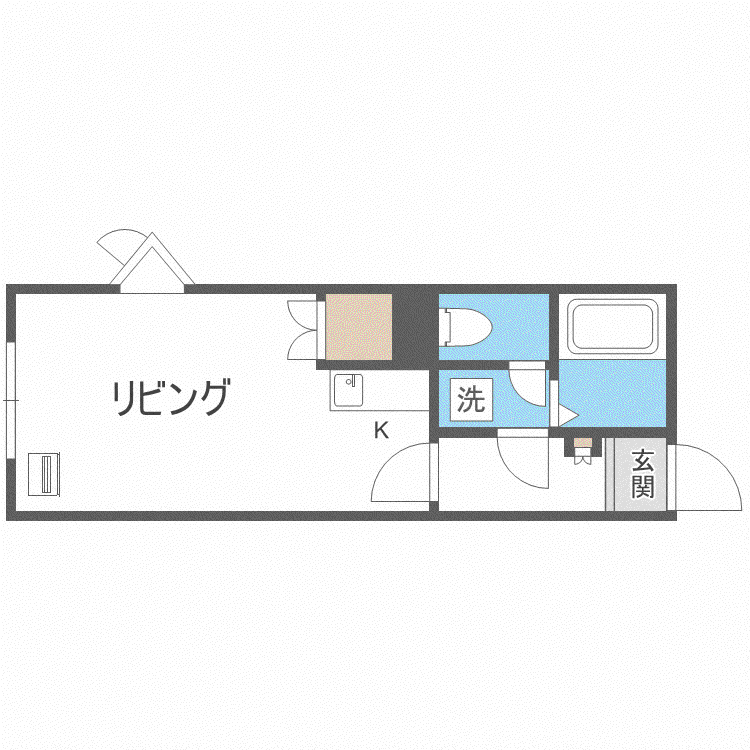 クレールコート(ワンルーム/2階)の間取り写真
