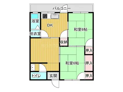 武村マンション上柏 A(3DK/3階)の間取り写真