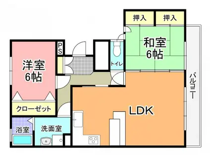 CASA・EST(2LDK/2階)の間取り写真