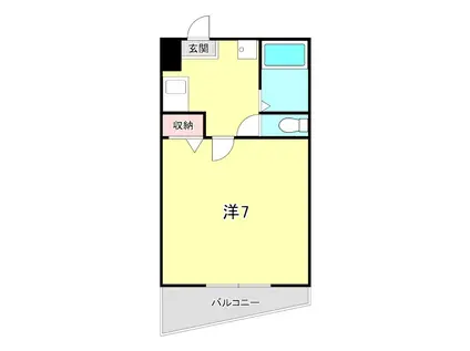 ハイツ村上I(1K/2階)の間取り写真