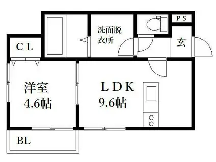 カポラボーロ(1LDK/2階)の間取り写真