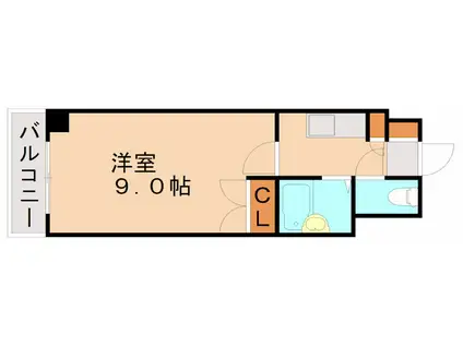 NO.21 片野(1K/13階)の間取り写真