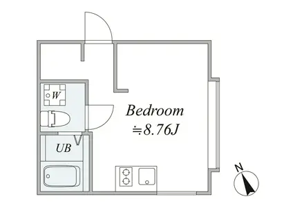 TRIAS518(1DK/4階)の間取り写真