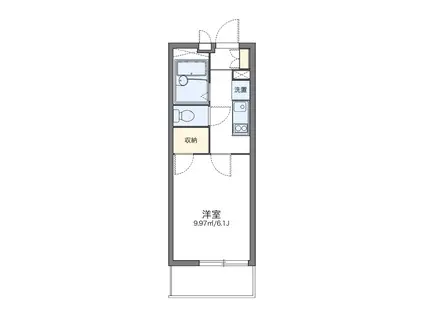 レオパレスサザンカ(1K/4階)の間取り写真