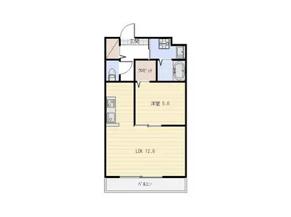 レフィナード(1LDK/1階)の間取り写真