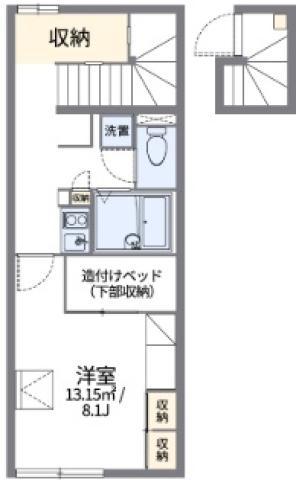 レオパレスフローリッシュII(1K/2階)の間取り写真