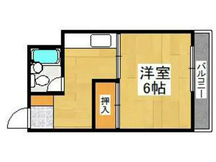 中島田高橋マンション(1K/2階)の間取り写真