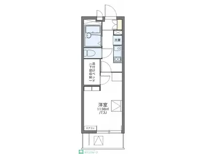 レオパレスブランドールH(1K/1階)の間取り写真