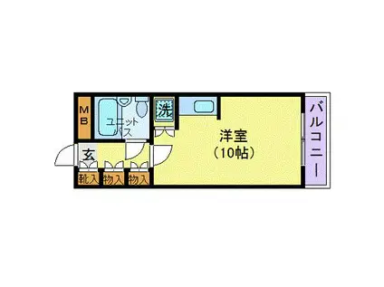 ダイアパレスステーションプラザ五橋(ワンルーム/9階)の間取り写真