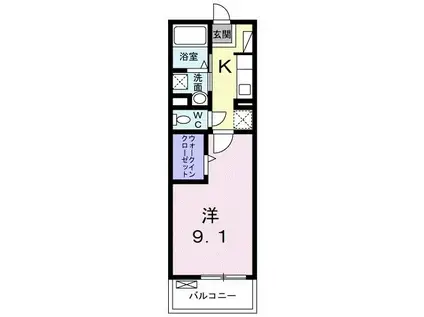 メゾン・ド・シュウワ(1K/2階)の間取り写真
