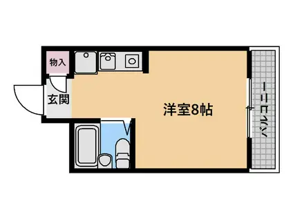 グリーンすまI(ワンルーム/2階)の間取り写真