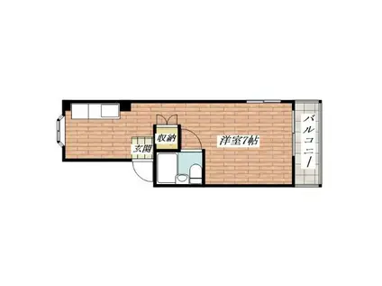 エクセルN(ワンルーム/1階)の間取り写真