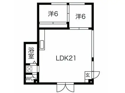 ネログリージョ(2LDK/1階)の間取り写真