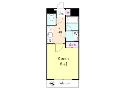 アンシャンテ(1K/3階)の間取り写真