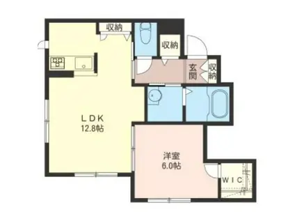 ポルタ ボッカ(1LDK/1階)の間取り写真