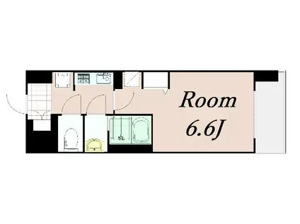 プラシード京都(1K/5階)の間取り写真