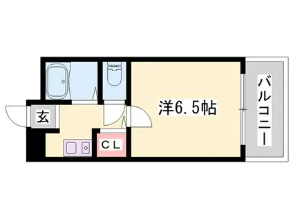 ロイヤルシャトー(1K/1階)の間取り写真