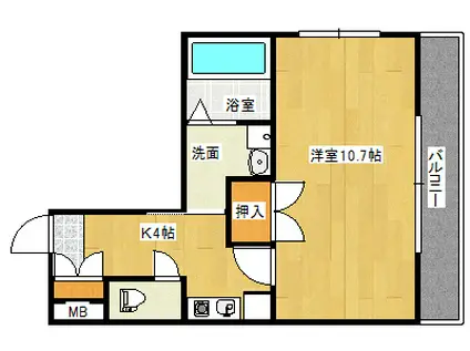 第29やたがいビル(1K/10階)の間取り写真