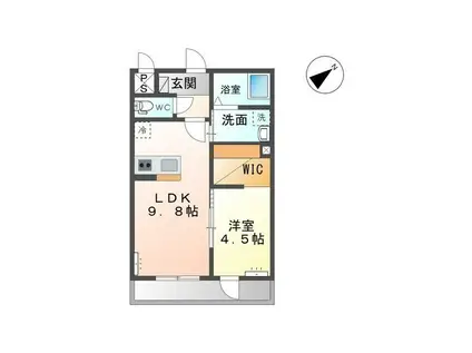 SPAZIO FELICE(1LDK/2階)の間取り写真