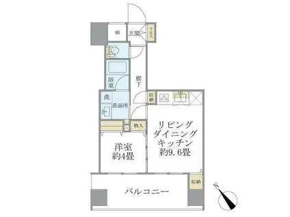エミリブ東長崎(1LDK/7階)の間取り写真