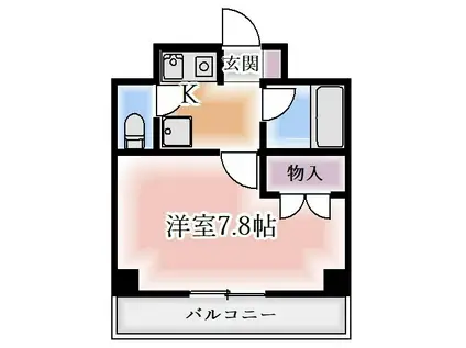 GBII(1K/4階)の間取り写真