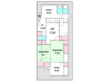 渡辺マンション(4LDK/4階)の間取り写真