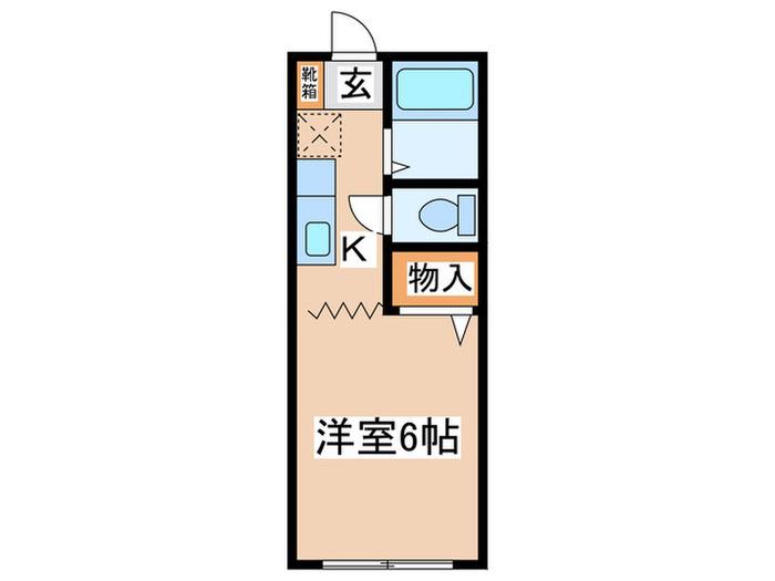 ワンダーランド(1K/1階)の間取り写真