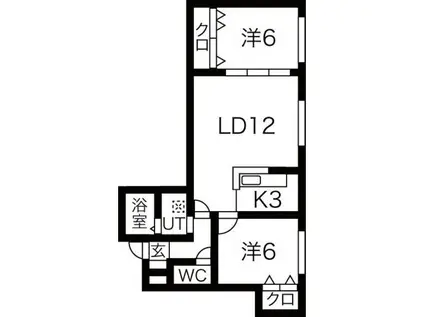 S・U・N287(2LDK/3階)の間取り写真