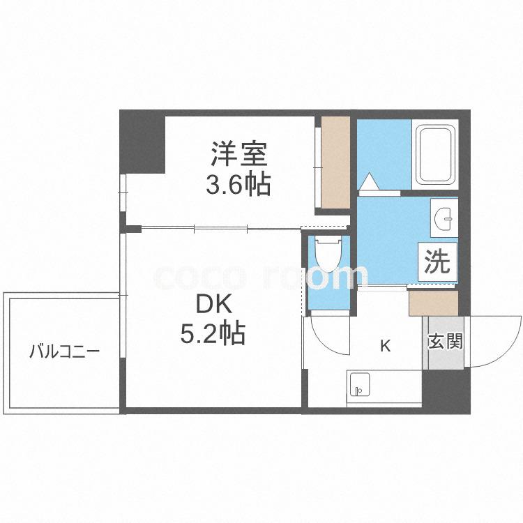 セレニテ本町リアン(2K/10階)の間取り写真