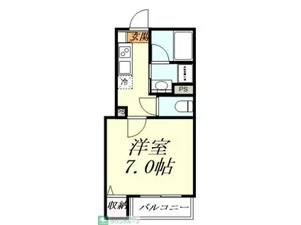 ミライズ浦和美園(1K/3階)の間取り写真