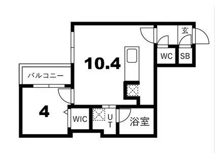 ガーディアン本郷通(1LDK/3階)の間取り写真