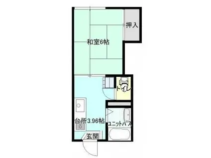 陽美コーポ(1DK/1階)の間取り写真