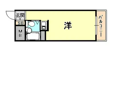 GSハイム元町(ワンルーム/7階)の間取り写真