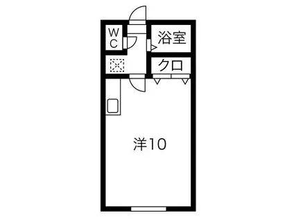 ポプラ11(ワンルーム/1階)の間取り写真