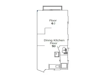 COCOハイツ(1LDK/2階)の間取り写真