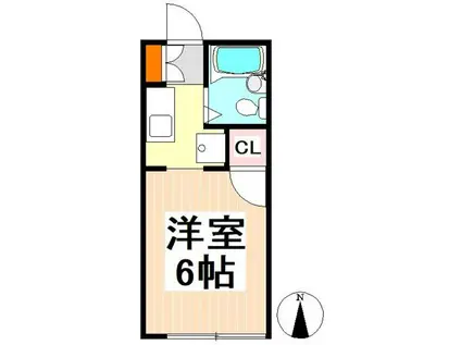 ココルワージュ(1K/2階)の間取り写真